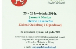 Już wkrótce na dębickim Rynku Jarmark Nasion Drzew i Krzewów Zieleni Ozdobnej i Ogrodowej