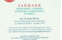 Zapraszamy na majową edycję Jarmarków Twórczości Ludowej Rzemiosła i Rękodzieła