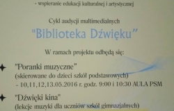 BIBLIOTEKA DŹWIĘKU ZAPRASZA