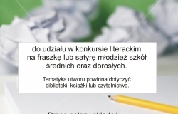 Konkursy na 70 –lecie działalności Miejskiej i Powiatowej Biblioteki Publicznej w Dębicy