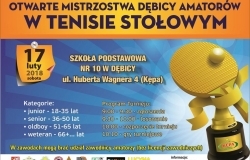 Otwarte Mistrzostwa Dębicy Amatorów w Tenisie Stołowym już 17 lutego