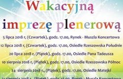 Wakacyjne  imprezy plenerowe dla dzieci