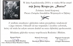 Kondolencje z powodu śmierci majora Jerzego Krupy