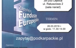 MOBILNY PUNKT INFORMACYJNY FUNDUSZY EUROPEJSKICH - 26.03.2019