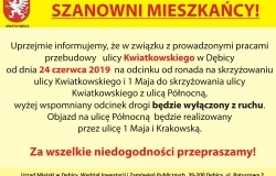 Przebudowa ulicy Kwiatkowskiego – utrudnienia