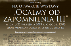 "Ocalmy od zapomnienia" - wystawa w domu parafialnym przy kościele pw. Najświętszego Serca Pana Jezusa w Dębicy – Latoszynie