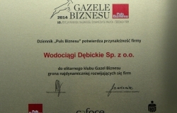 Wodociągi Dębickie wśród najlepszych