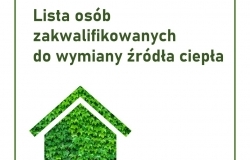 Lista osób zakwalifikowanych do wymiany źródła ciepła z terenu Gminy Miasta Dębica