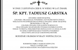 Zmarł śp. kpt. Tadeusz Garstka