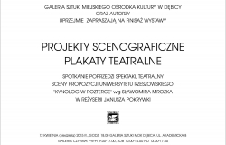 „Projekty scenograficzne, plakaty teatralne”   w Galerii Sztuki MOK