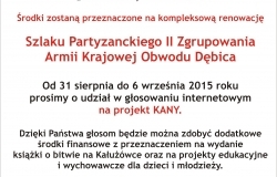 Pomóż upamiętnić bohaterów Kałużówki - głosuj na Kanę