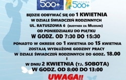 Program 500 + - MOPS przyjmuje wnioski