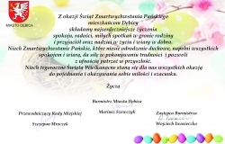 Życzenia świąteczne dla mieszkańców Dębicy.